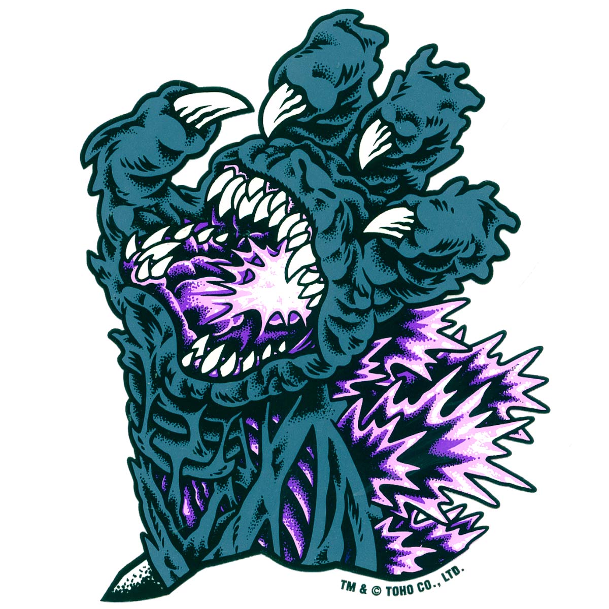 1200x1200 SANTA CRUZ X GODZILLA 2000 VINYL STICKER 4 X 3.5