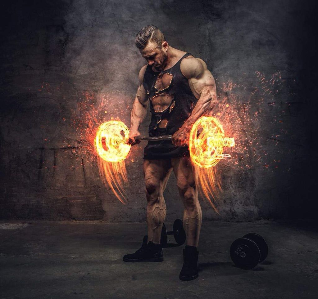 1024x964 Fire Aesthetics Man Gym Wallpaper