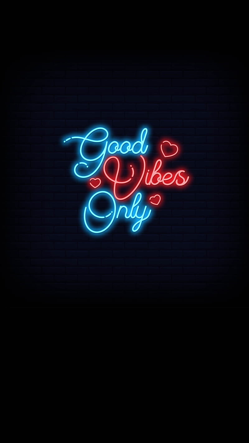 800x1422 HD good vibes only black wallpaper