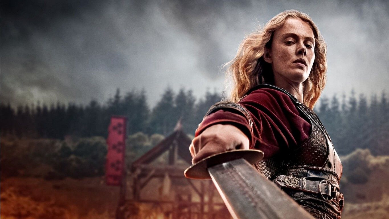 1366x768 Frida Gustavsson HD Vikings Valhalla Wallpaper