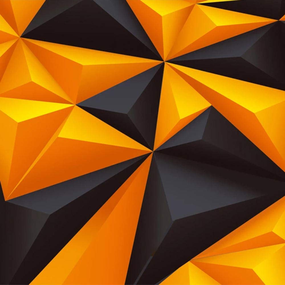 1000x1000 3D Non Woven Art Print Wallpaper Mural Black Orange Triangle Geometry Canvas Wall Art Photo Giant Wall Poster Decor Living Room Bedroom Tv Background Home Art(118x82.7inch) : Amazon.co.uk: DIY & Tools