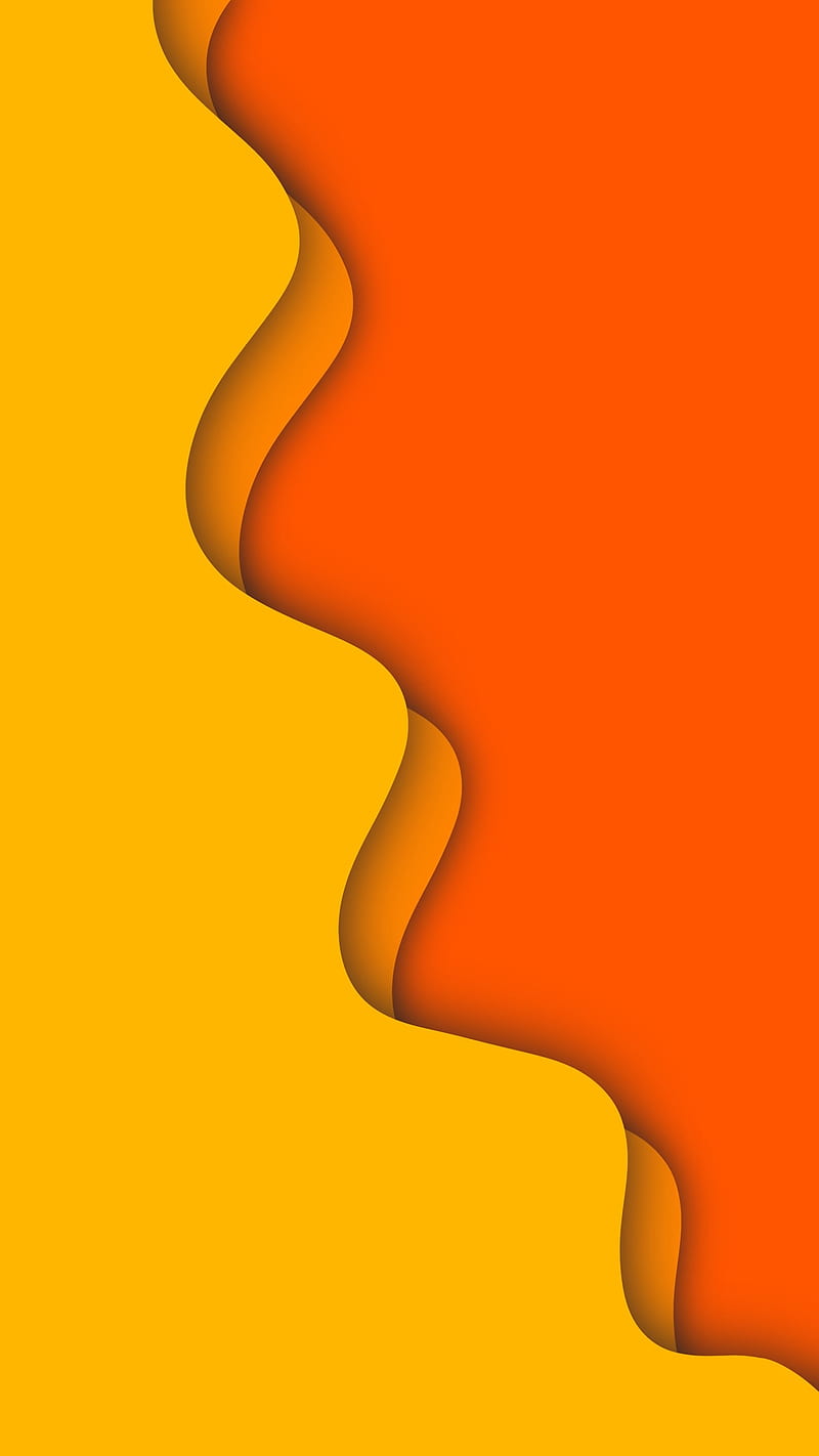 800x1422 Orange Layer Wave, FMYury, abstract, color, colorful, colors, depth, geometric, HD phone wallpaper