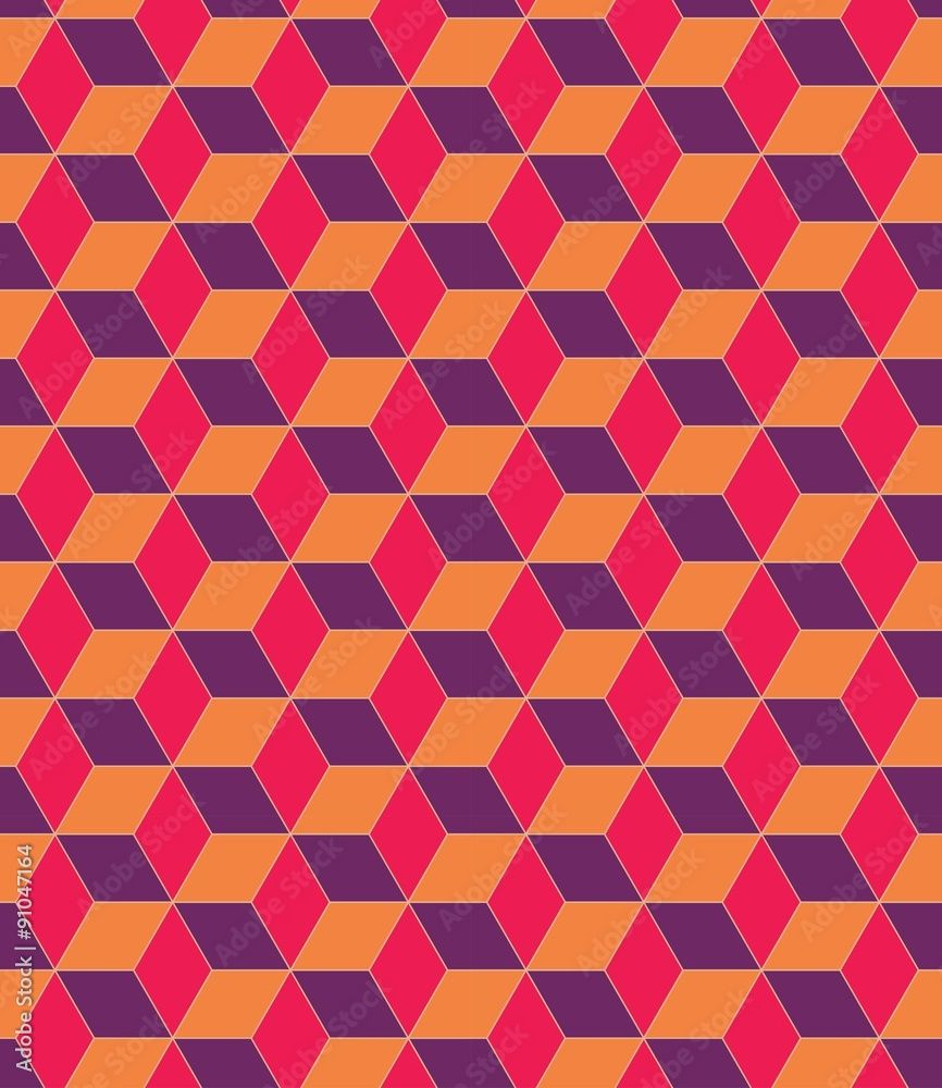 866x1000 Vector modern seamless colorful geometry pattern, color red orange abstract geometric background, wallpaper print, retro texture, hipster fashion design Stock Vector