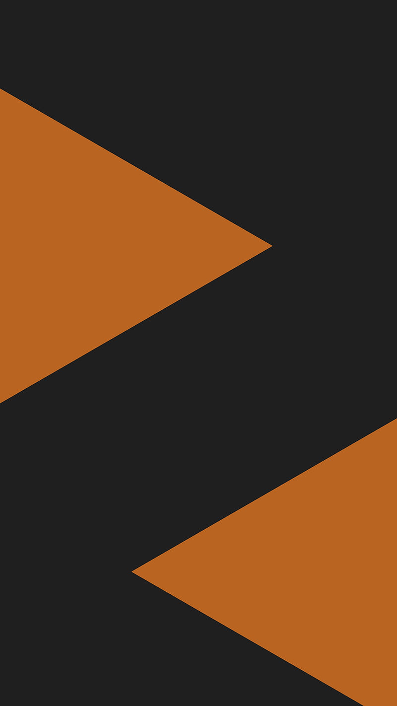 800x1422 Triangles, geometry, minimalism, shapes, orange, black, HD phone wallpaper