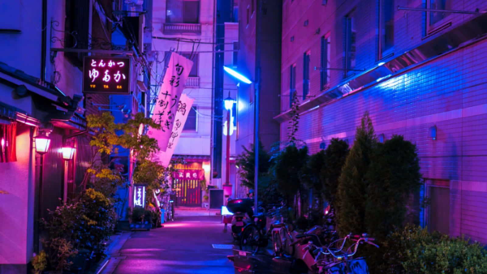 1600x900 Download Cyberpunk vibe in Tokyo, Japan Wallpaper