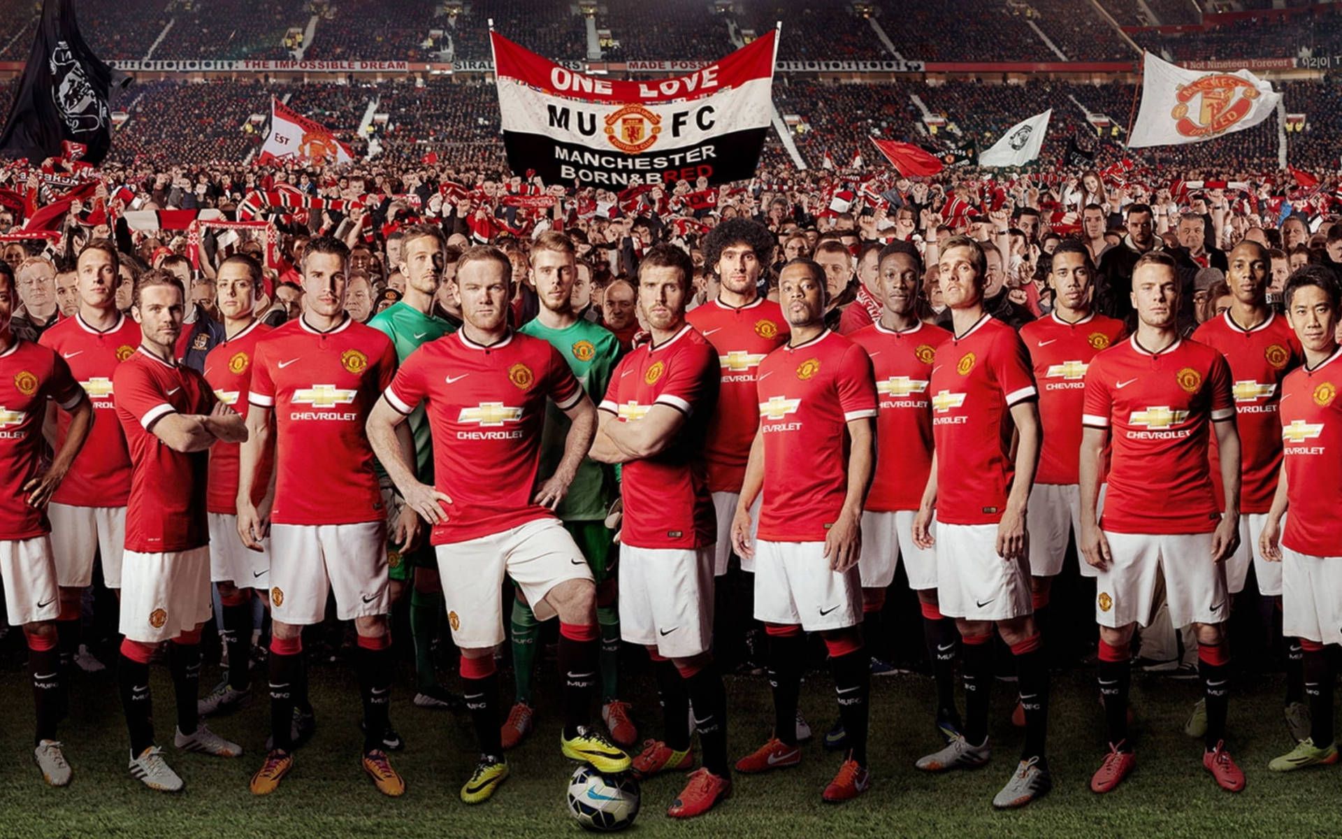 1920x1200 Download Manchester United Players With Fans Wallpaper