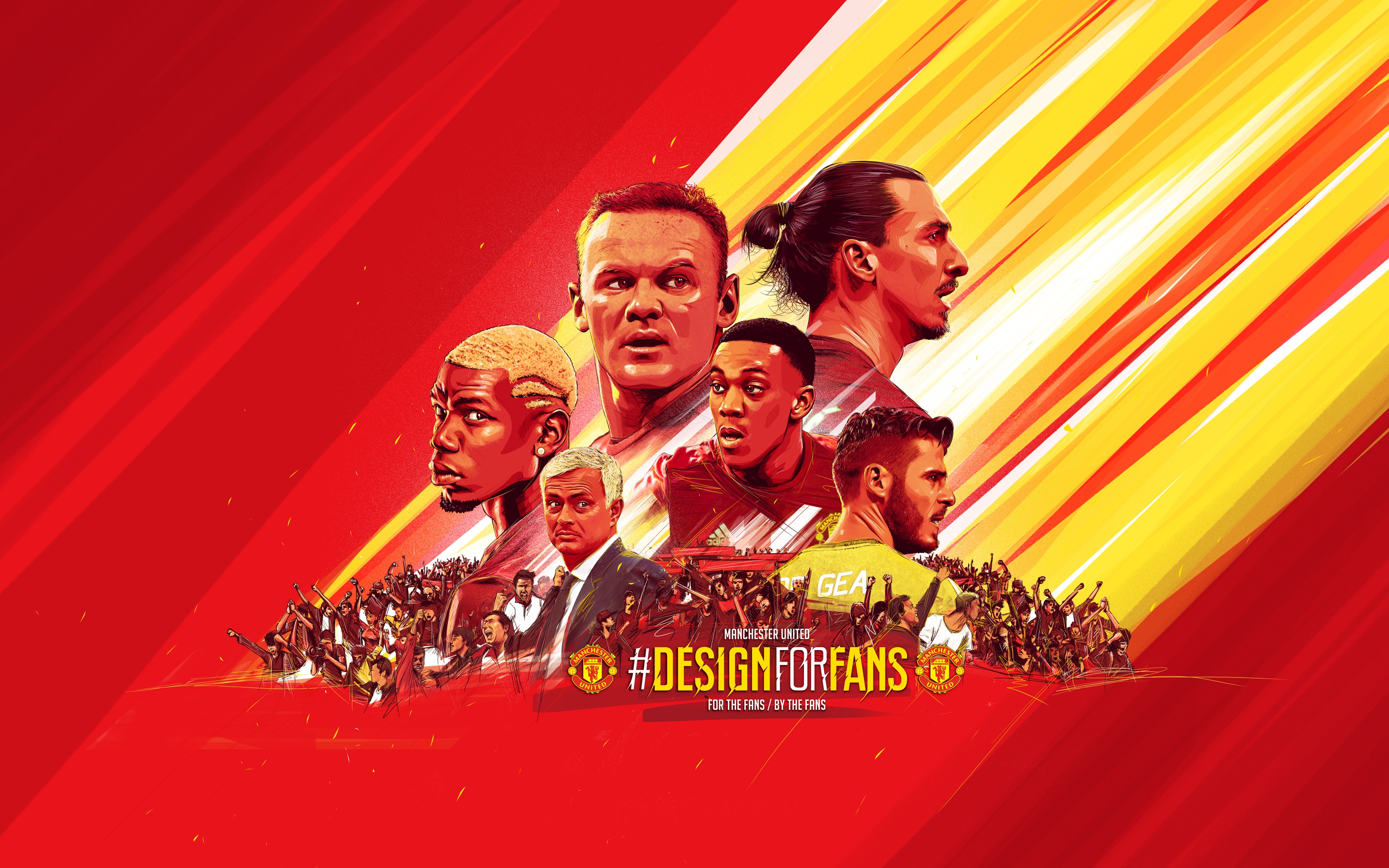 2880x1800 Wallpaper wallpaper, football, Manchester United, Sport, fans, coach, players for mobile and desktop, section спорт, resolution 2880x1800