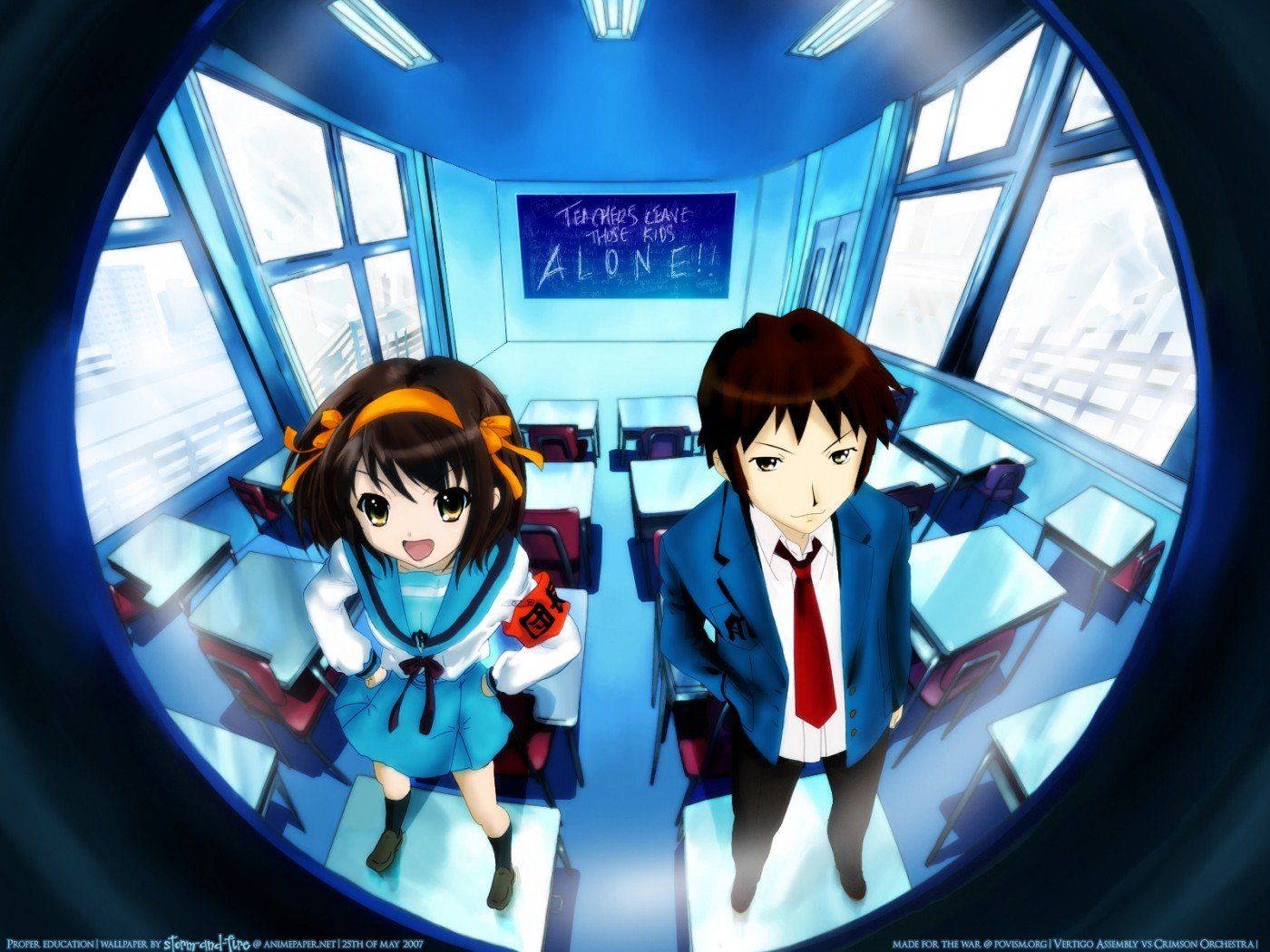 1400x1050 Download Kyon (Haruhi) Haruhi Suzumiya Anime The Melancholy Of Haruhi Suzumiya Wallpaperx1050