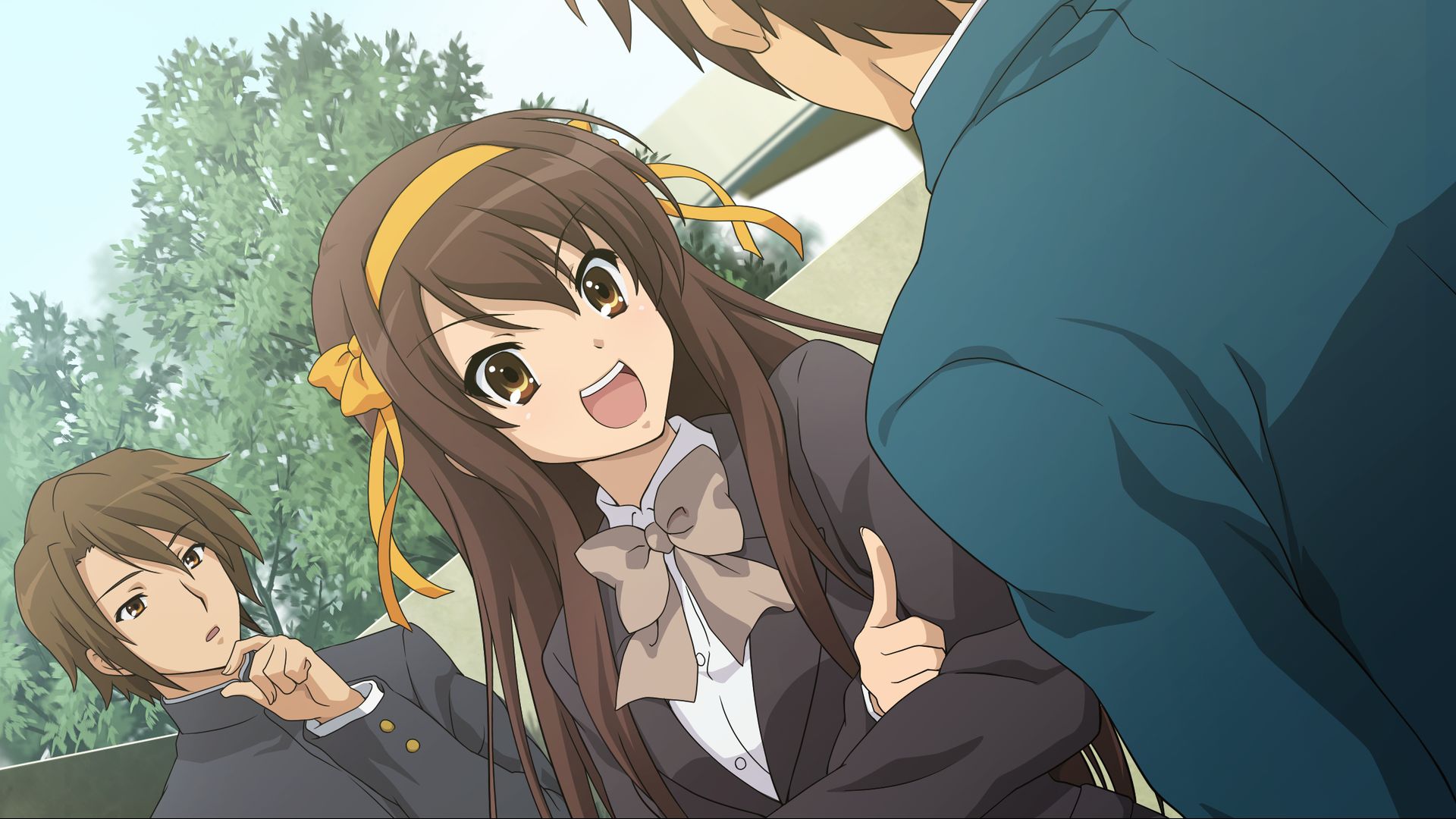 1920x1080 Desktop wallpaper: Anime, The Melancholy Of Haruhi Suzumiya, Haruhi Suzumiya, Itsuki Koizumi, Kyon (Haruhi), Suzumiya Haruhi No Yuuutsu 4K free download for PC. 760714