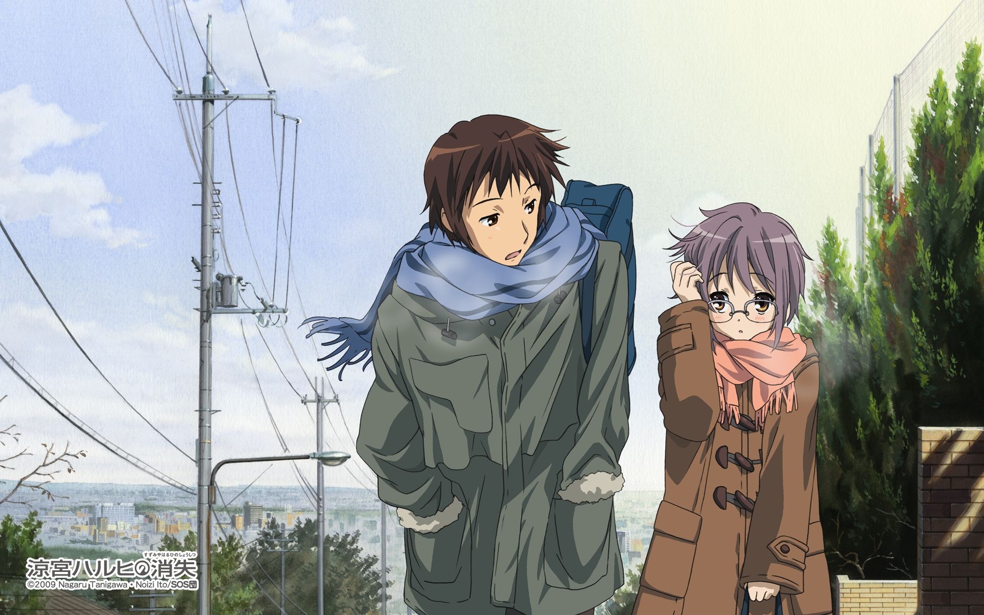 1920x1200 Kyon, Nagato Yuki. Anime Image Board