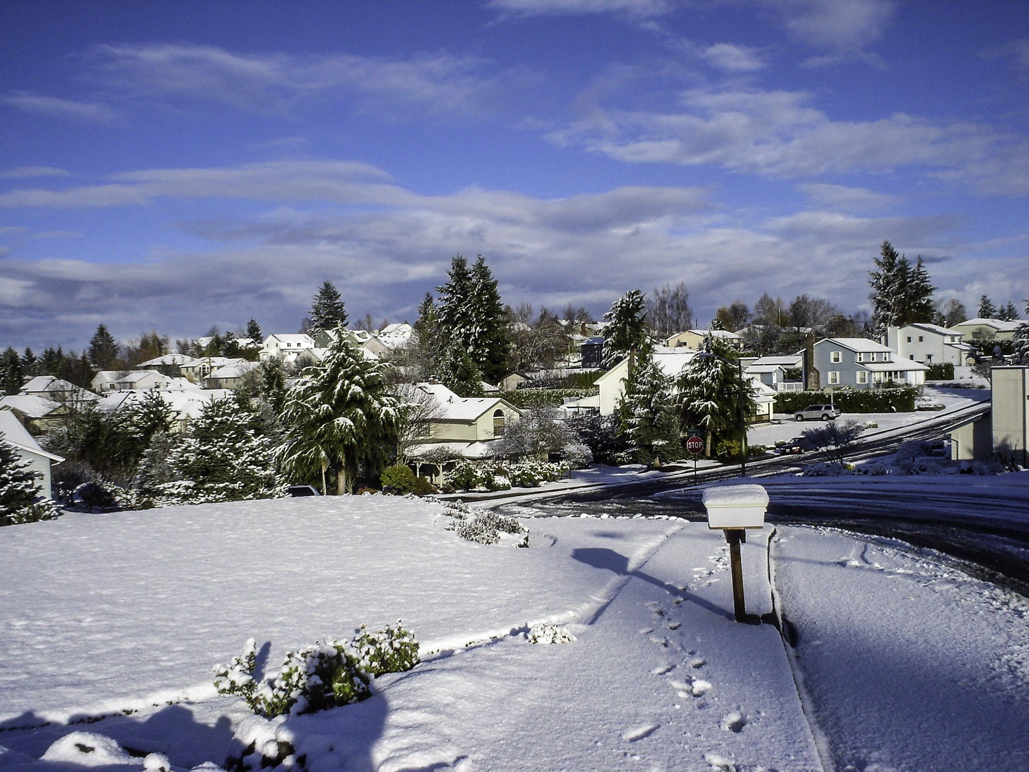 2048x1536 Snow covering a neighborhood in Salem, Oregon image Domain photo