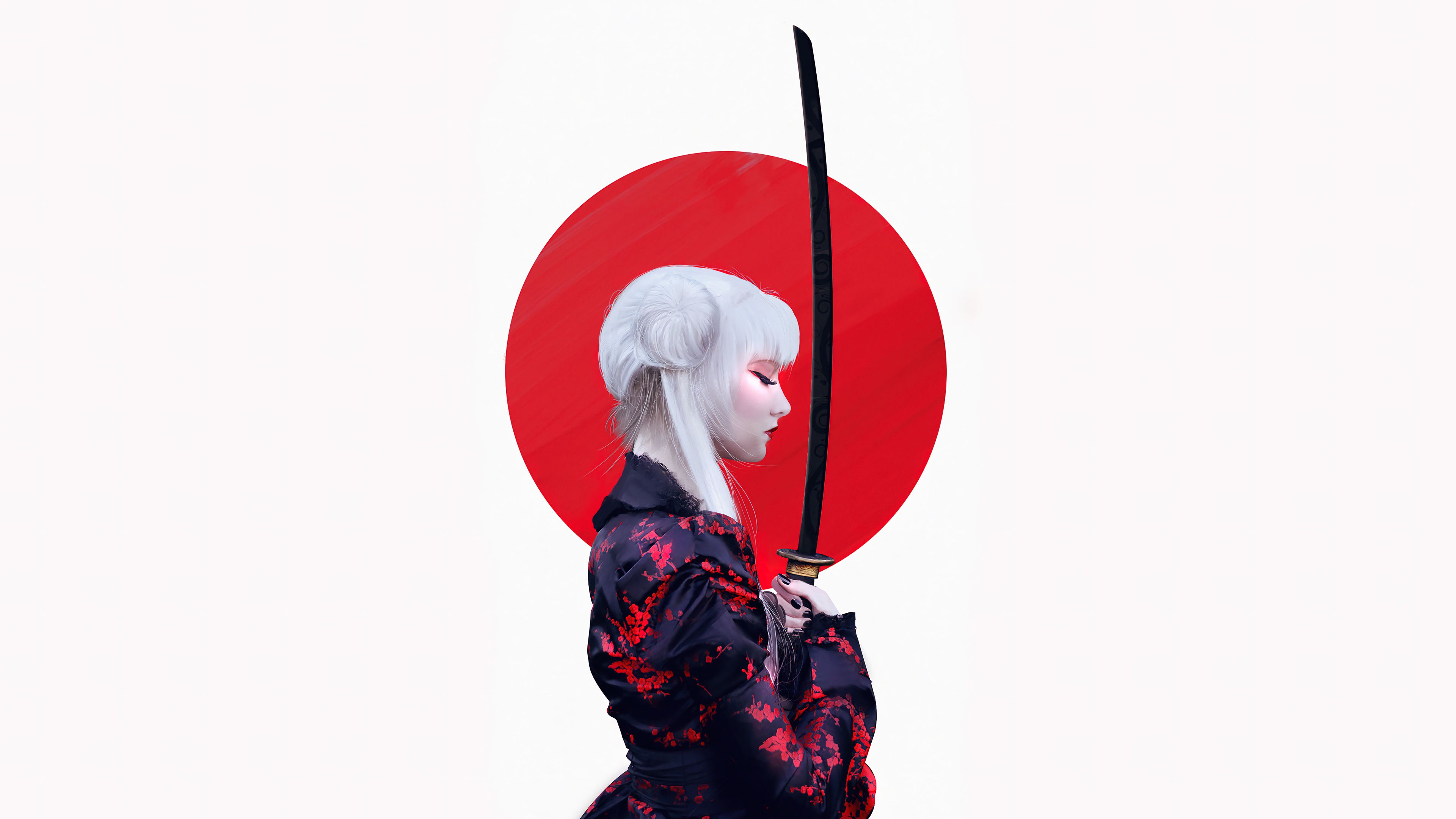 3840x2160 Samurai Girl Wallpaper 4K PC Desktop f