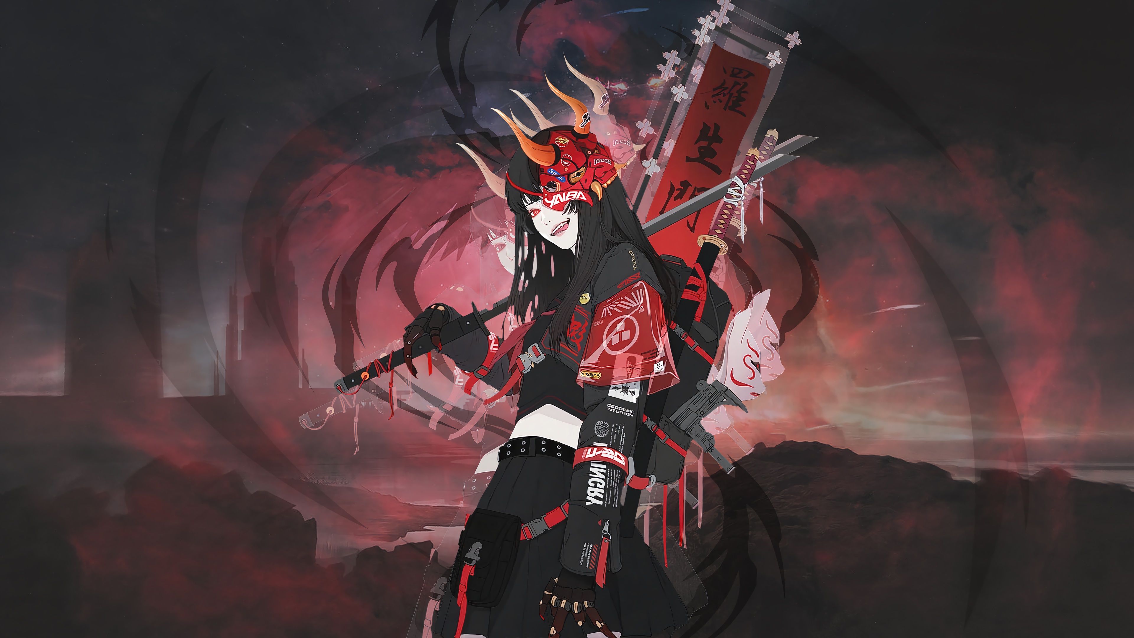 3840x2160 Anime Samurai 4k Wallpaper