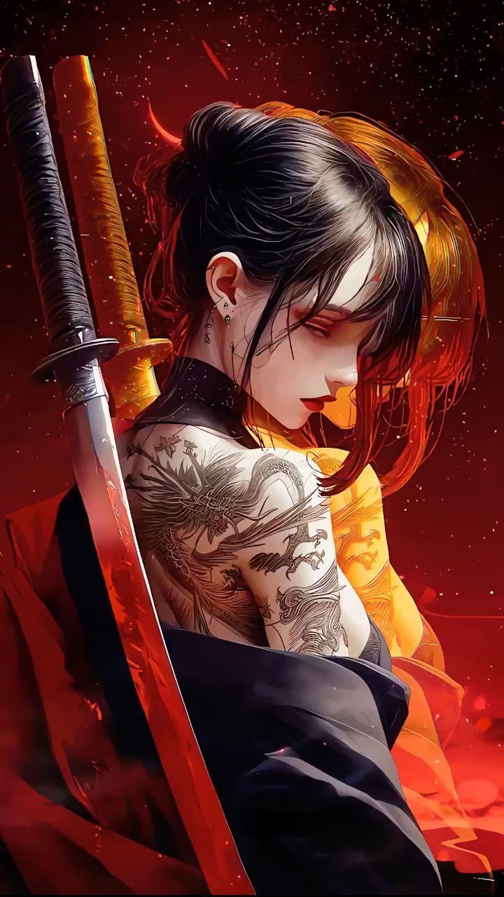 720x1280 Katana Girl