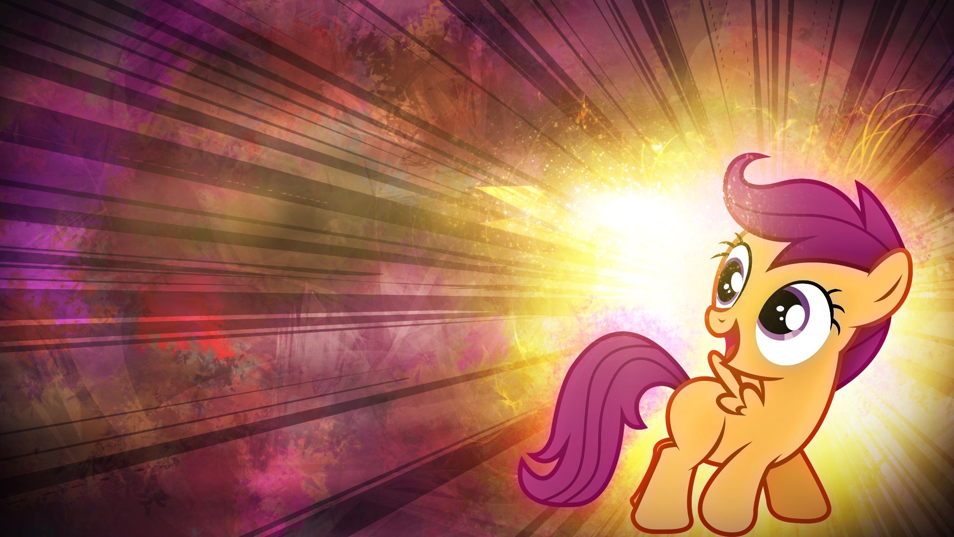 1920x1080 Happy Scootaloo by Karl97 and RainbowDerp98. My Little Pony wallpaper. My Little Wallpaper are Magic