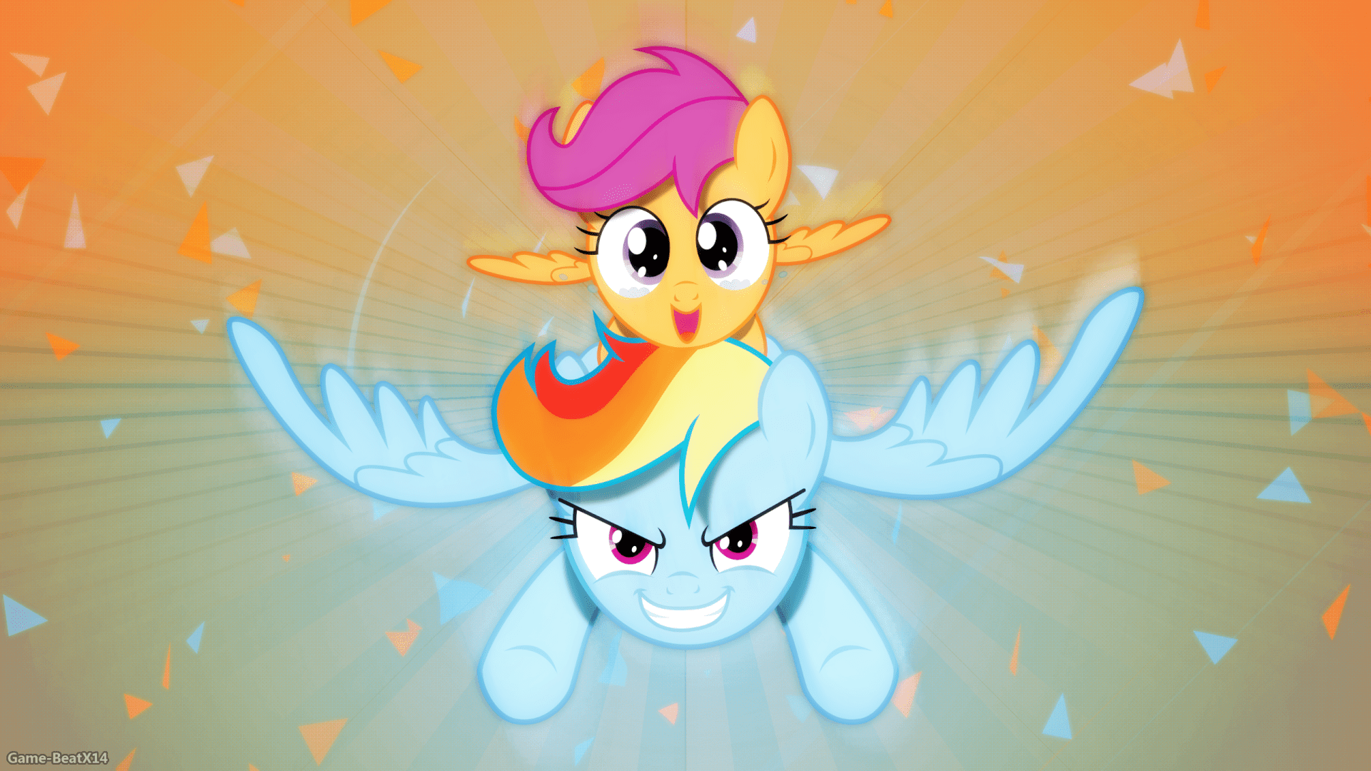 1920x1080 My Little Pony: Scootaloo & Rainbow Dash HD Vector Adventure By Game BeatX14x1440
