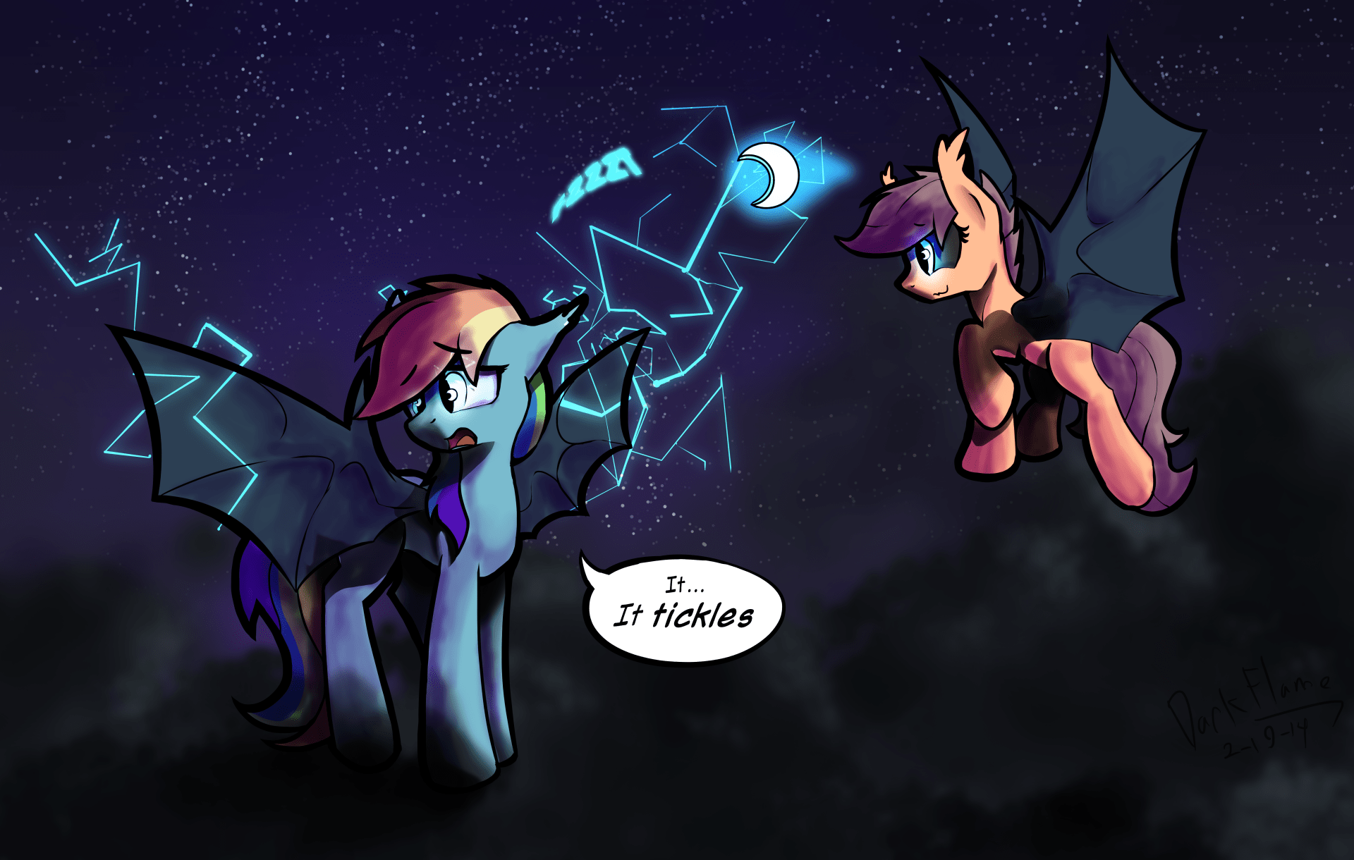 1920x1220 My Little Pony: Scootaloo & Rainbow Dash 4K Ultra HD Fantasy Nightscape