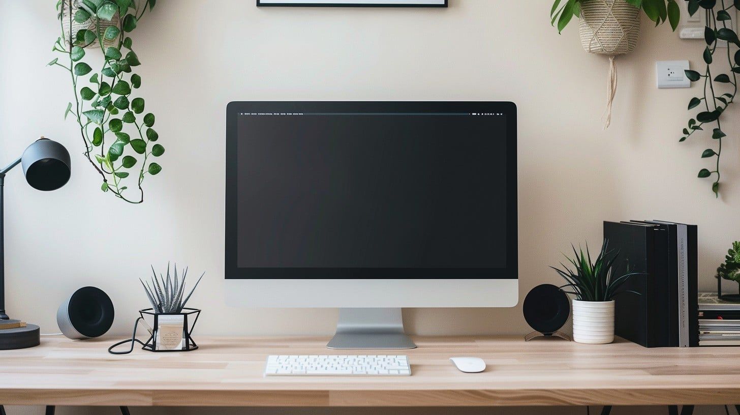 1456x816 Free Minimalist Workspace Setup Image, Minimalism, Computer