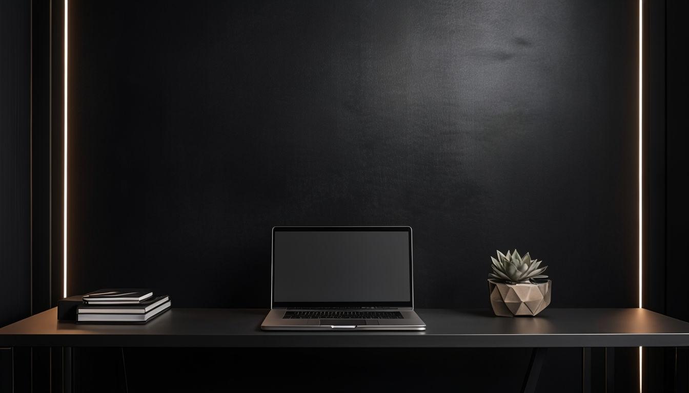 1344x768 Modern Minimalist Home Office Workspace Virtual Background