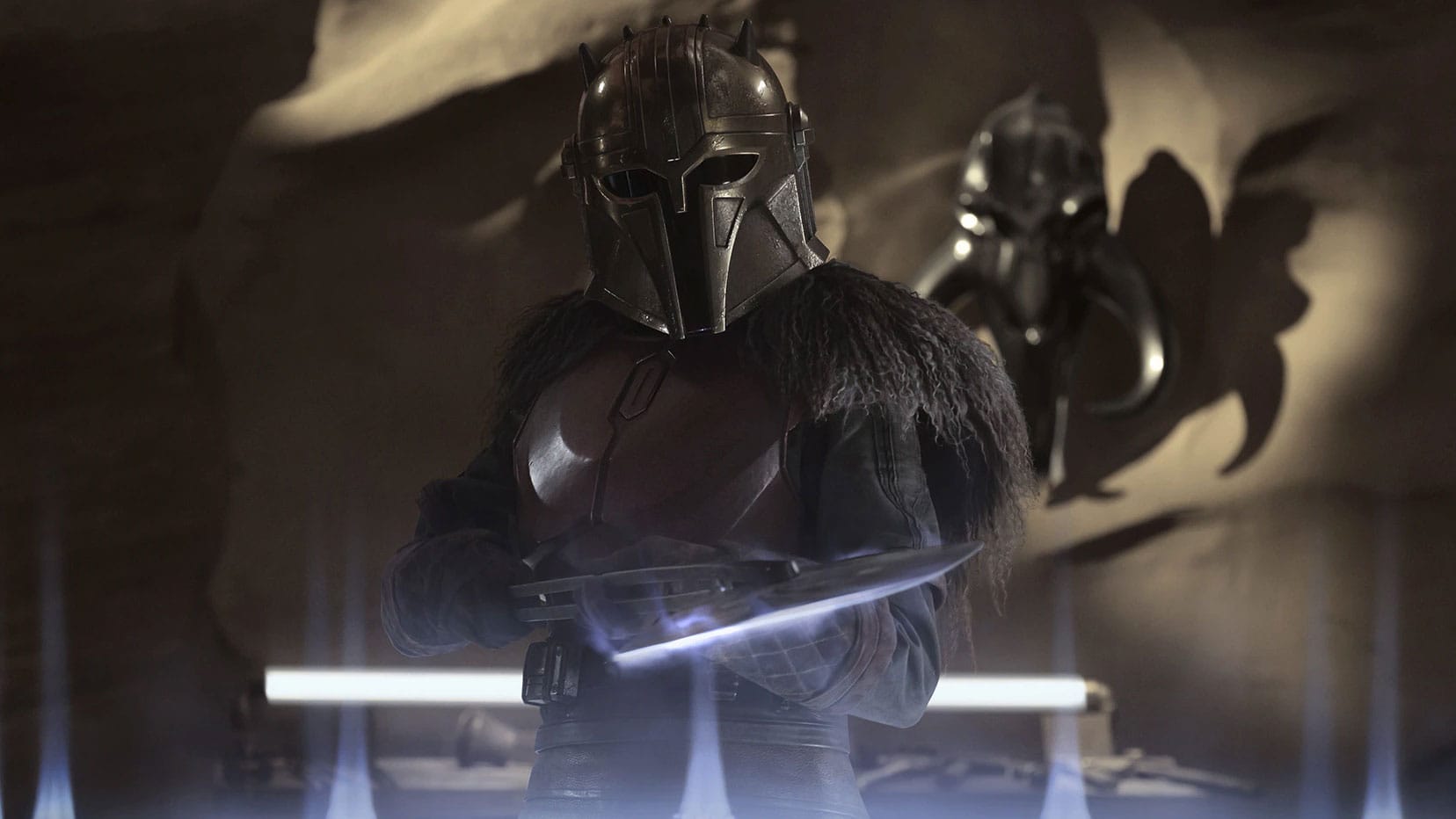 1656x932 Emily Swallow: Portraying the Armorer in The Mandalorian : Blue Screen Reveals