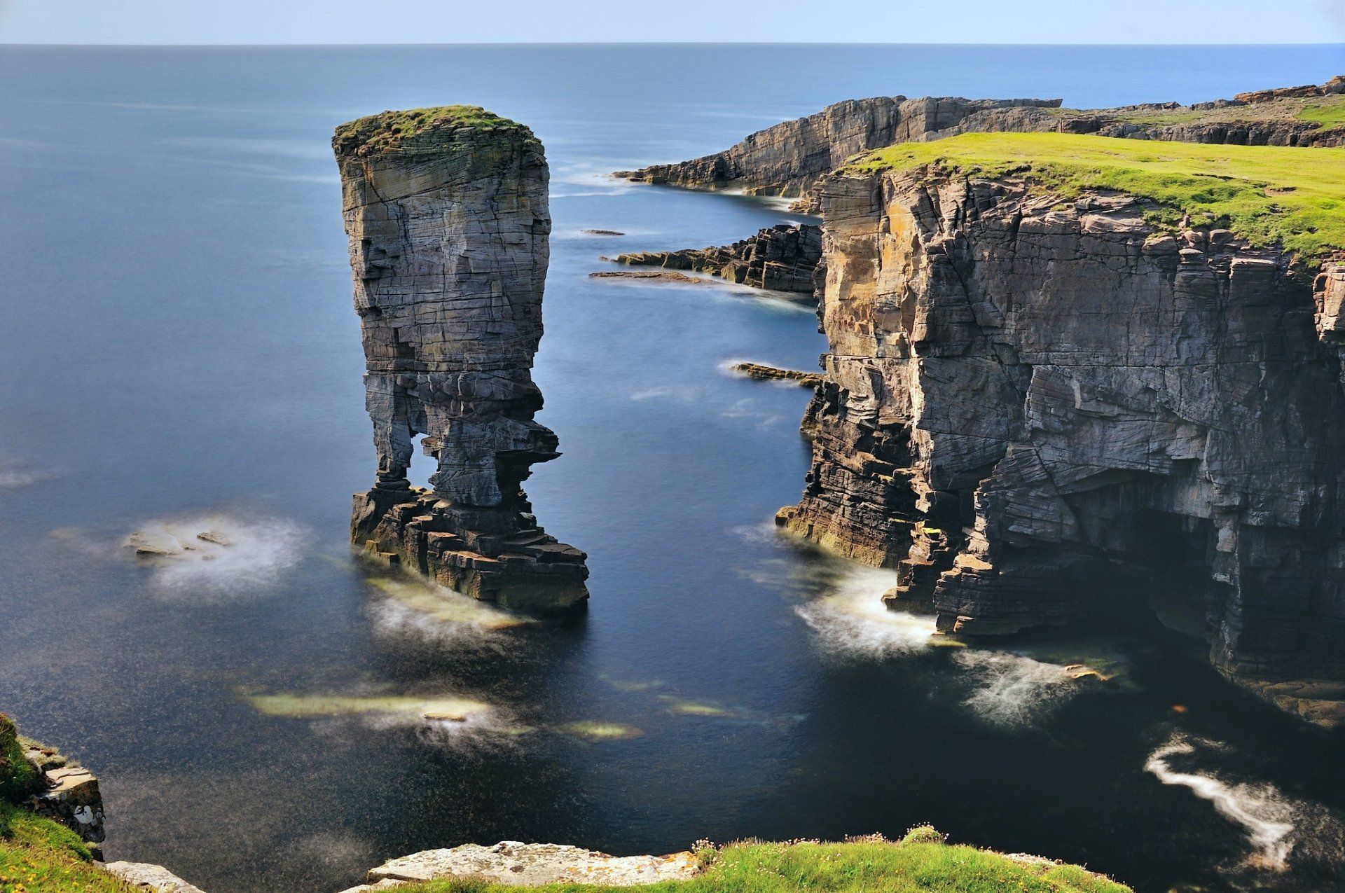 1920x1275 Download Coast Nature Scotland Cliff HD Wallpaperx1360