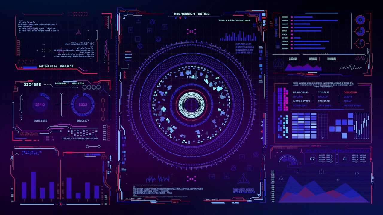 1280x720 Hud Futuristic Interface Background video
