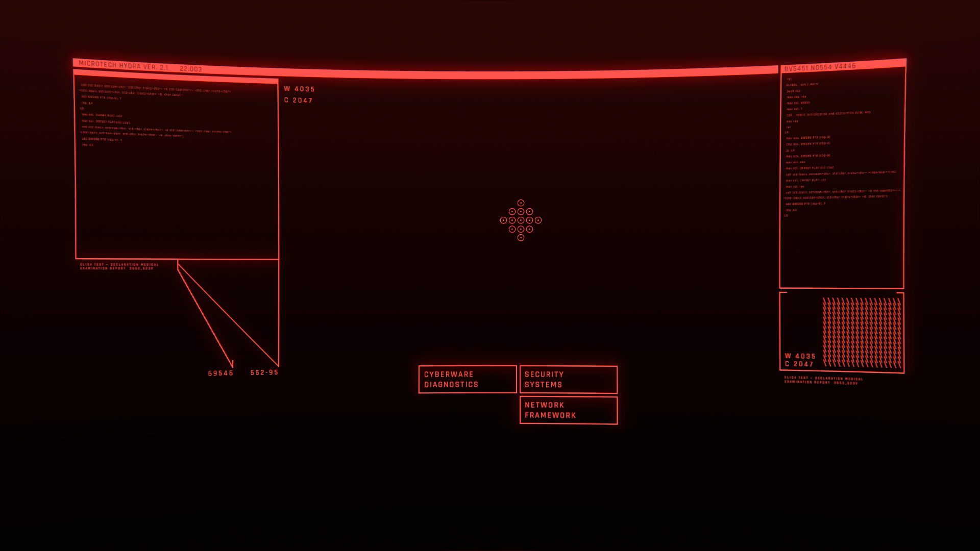 1920x1080 Security systems 2077. Interface In Game
