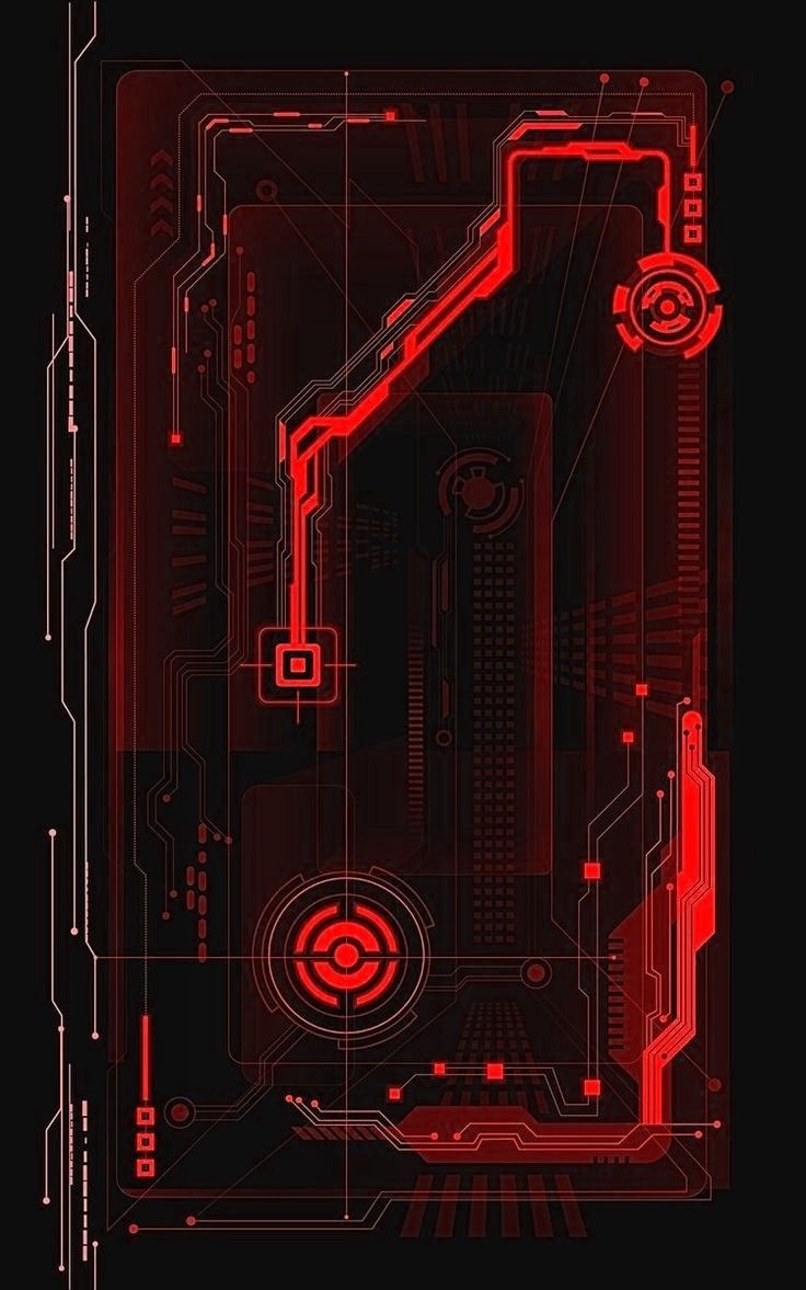 736x1177 Red Cyberpunk Wallpaper