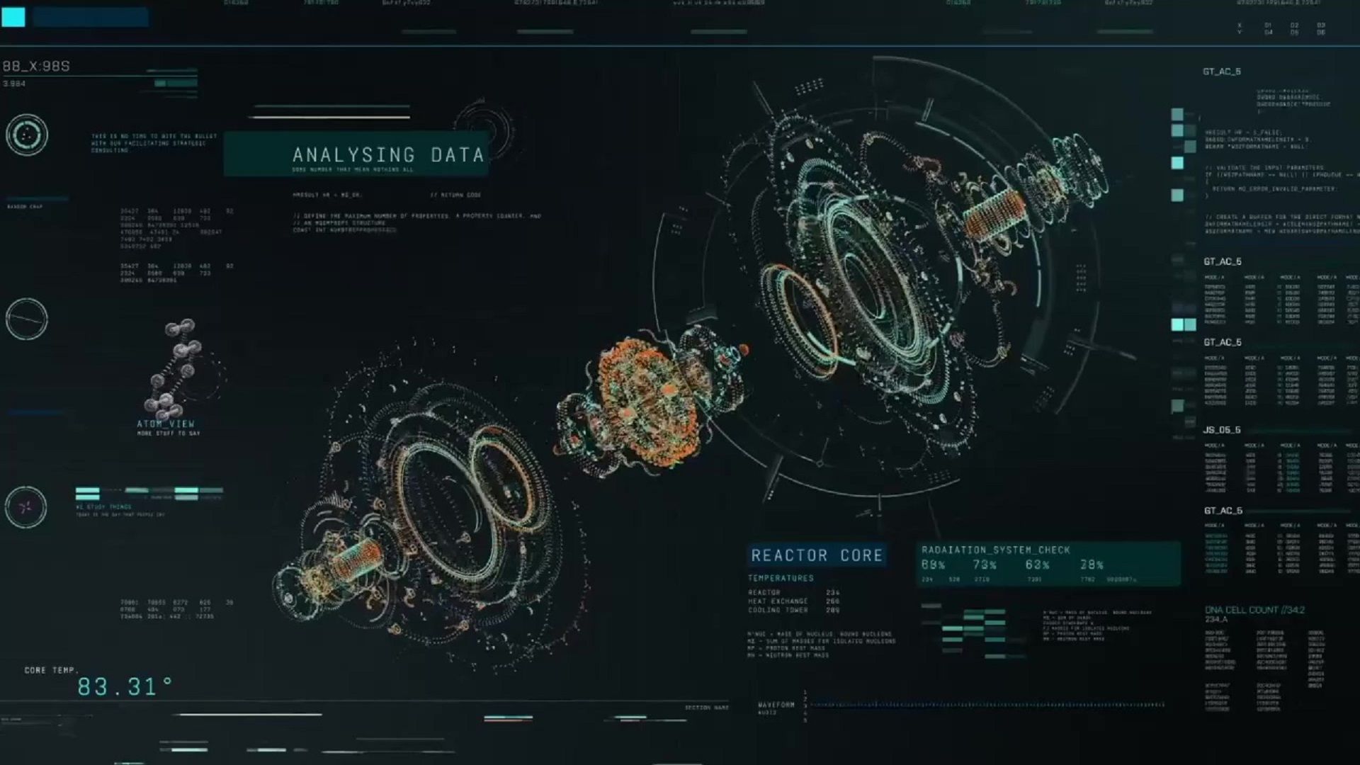 1920x1080 Futuristic Hud Interface Live Wallpaper