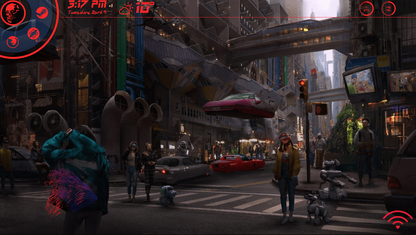 1360x768 New Computer, New Setup! Cyberpunk HUD Setup