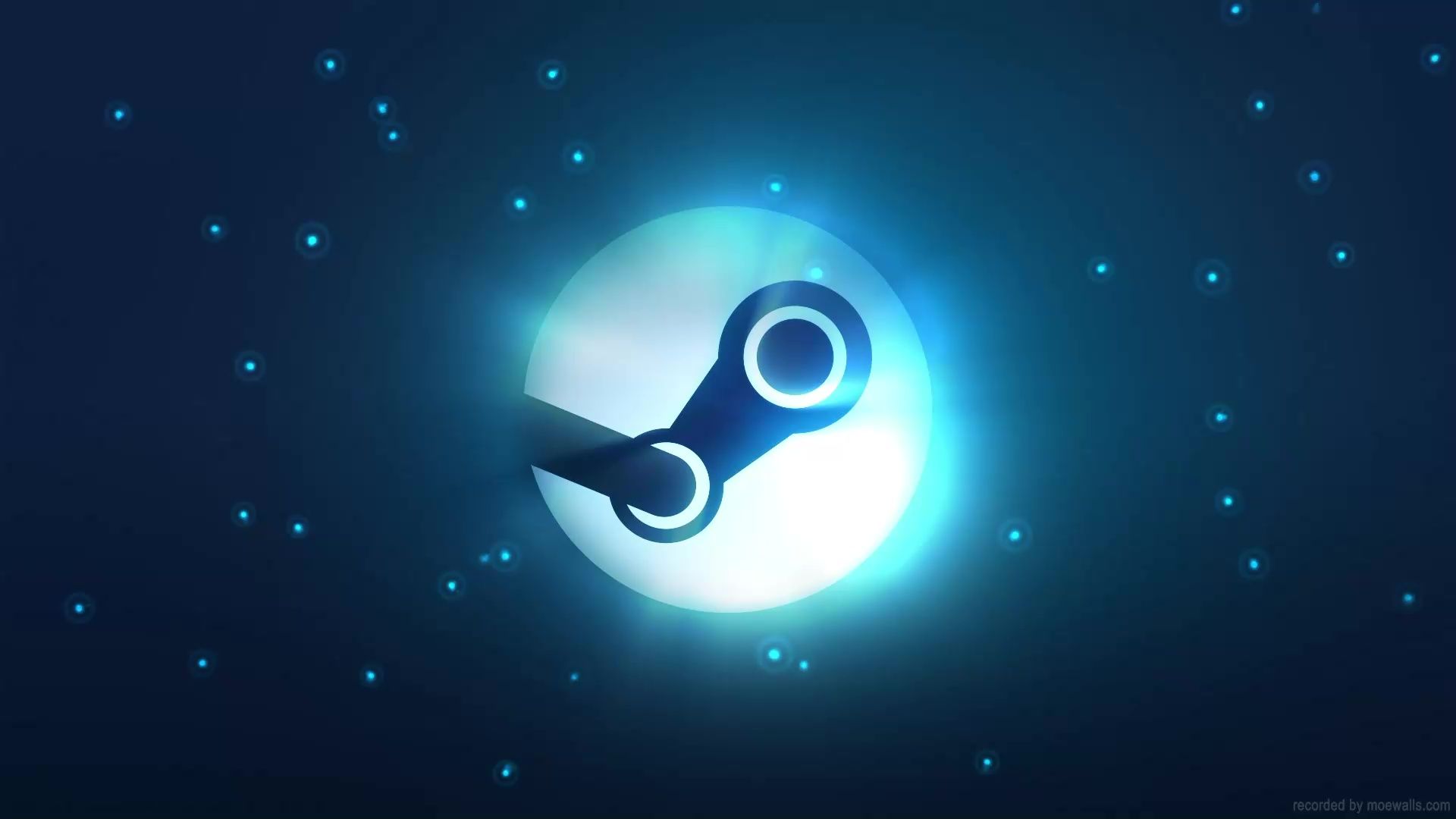 1920x1080 Blue Steam Logo Live Wallpaper