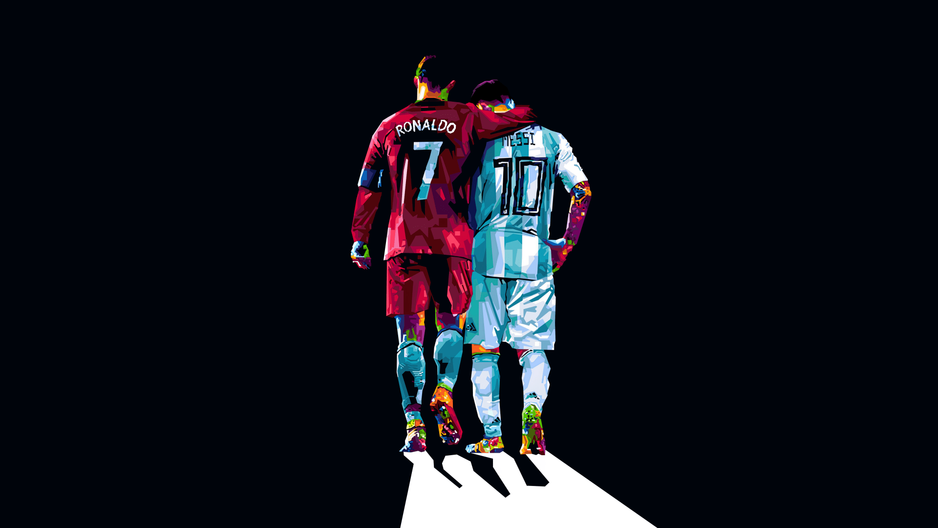 1920x1080 Cristiano Ronaldo Wallpaper 4K, Lionel Messi, Pop Art