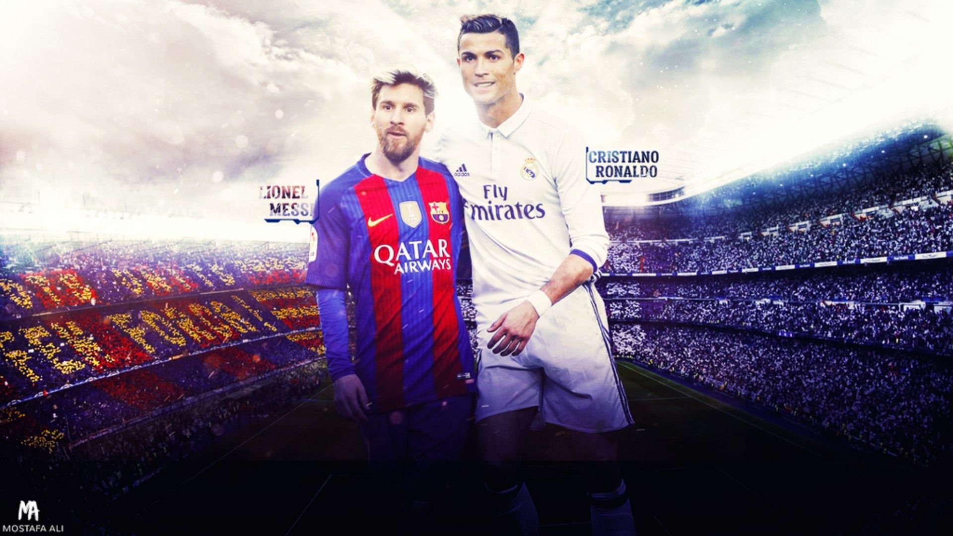 1920x1080 Cristiano Ronaldo And Messi Desktop Wallpaper