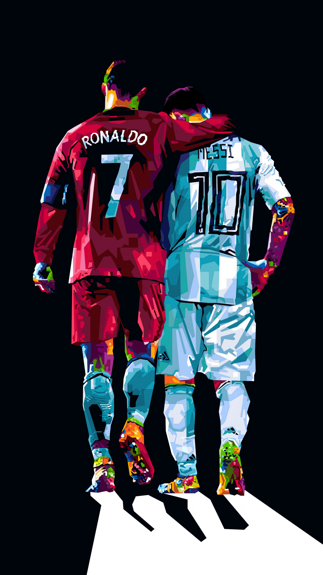 1080x1920 Cristiano Ronaldo Wallpaper 4K, Lionel Messi, Pop Art