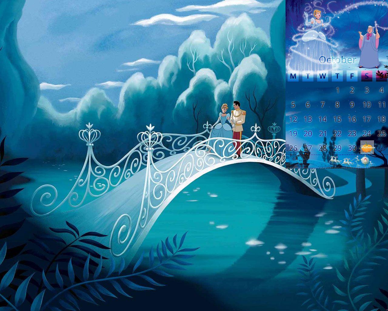 1280x1024 Calendar Cinderella Princess Wallpaper