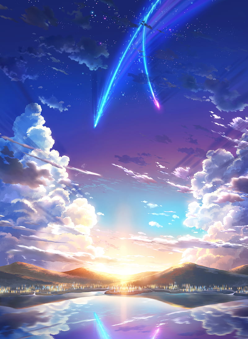 800x1094 Your Name, anime, galaxy, lie, name, no, pink, your name, HD phone wallpaper