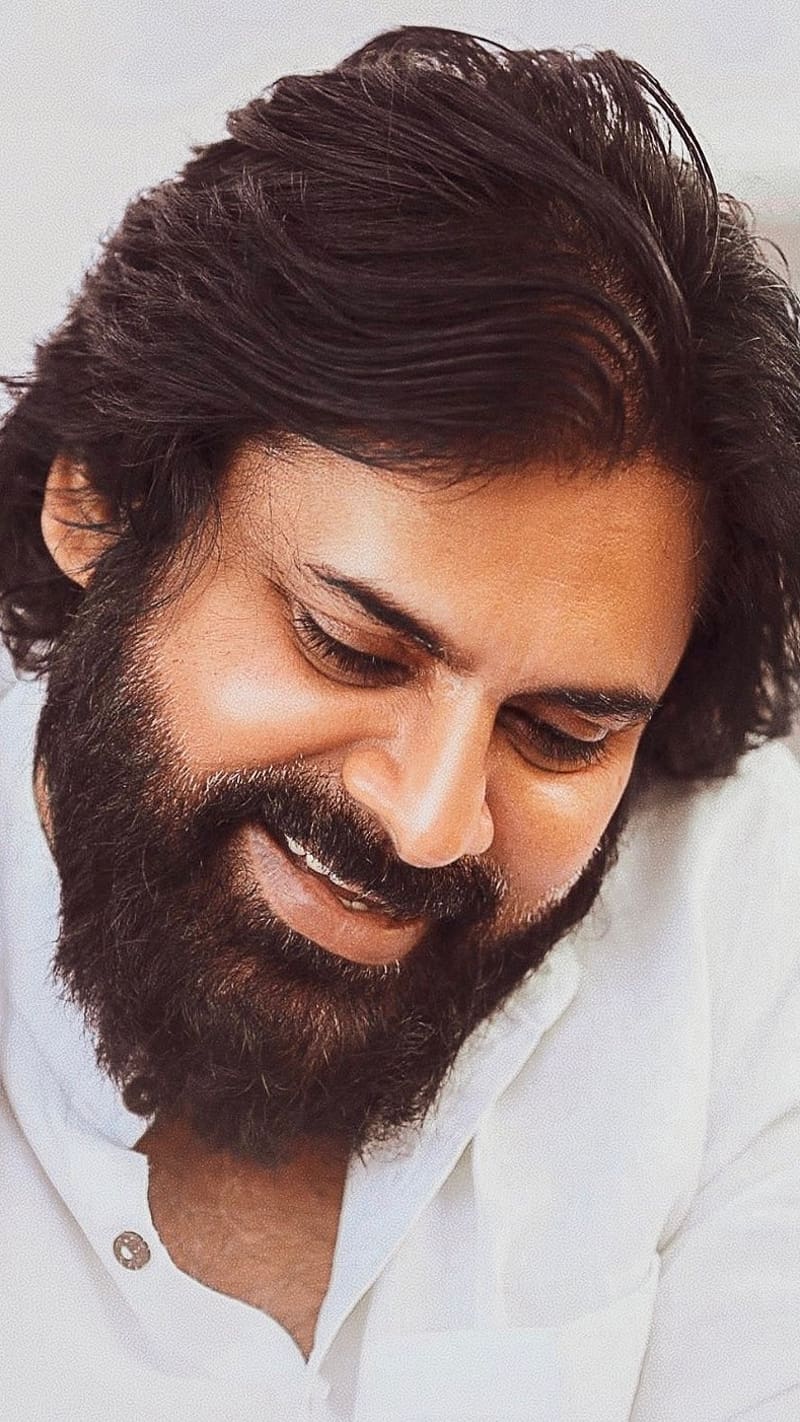 800x1422 Pspk In Beard, Smile, pspk, beard, pawan kalyan, HD phone wallpaper