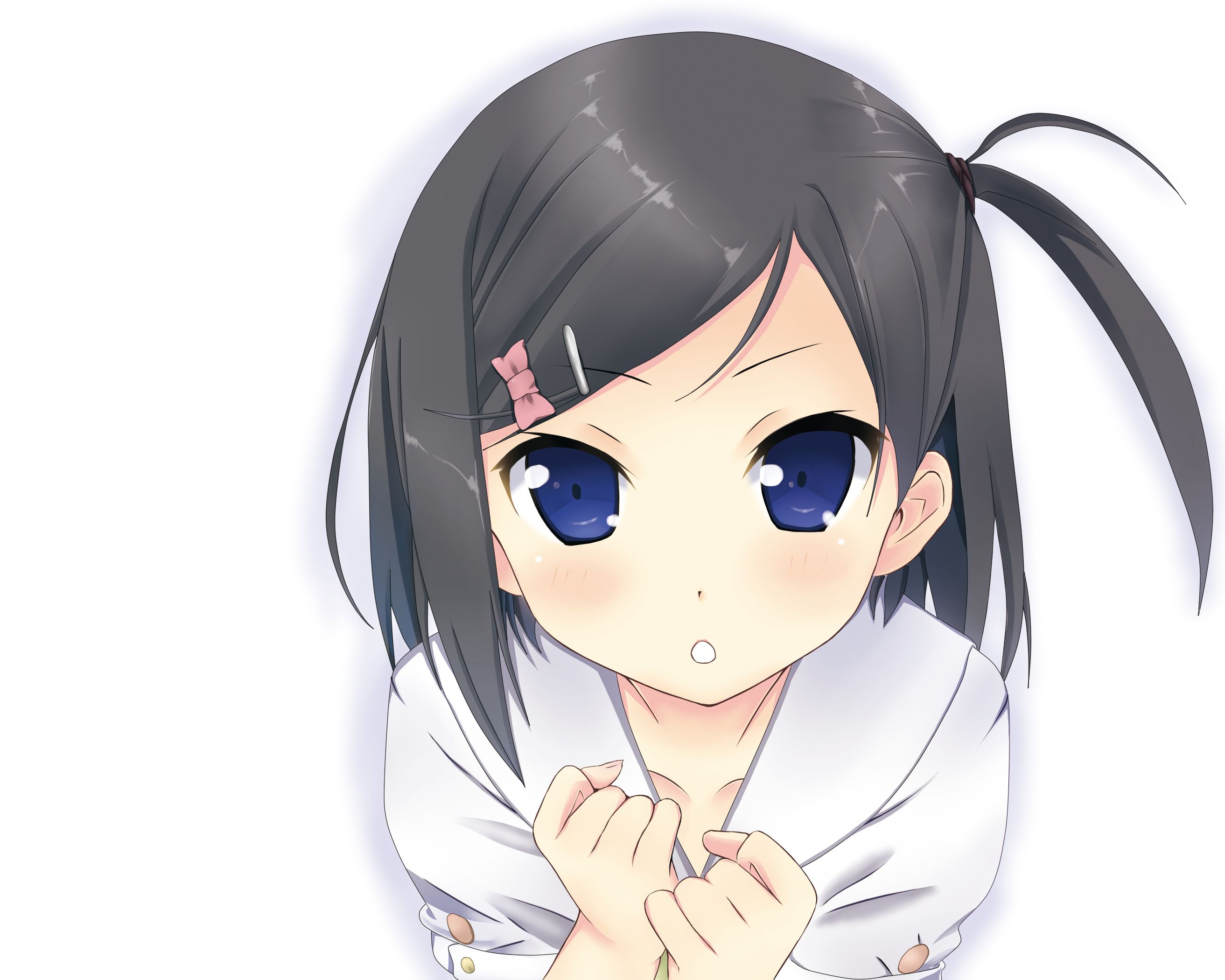 2625x2100 black, Hair, Blue, Eyes, Close, Hentai, Ouji, To, Warawanai, Neko, Kantoku, Seifuku, Takanashi, Tsutsukakushi, Tsukiko, White Wallpaper HD / Desktop and Mobile Background