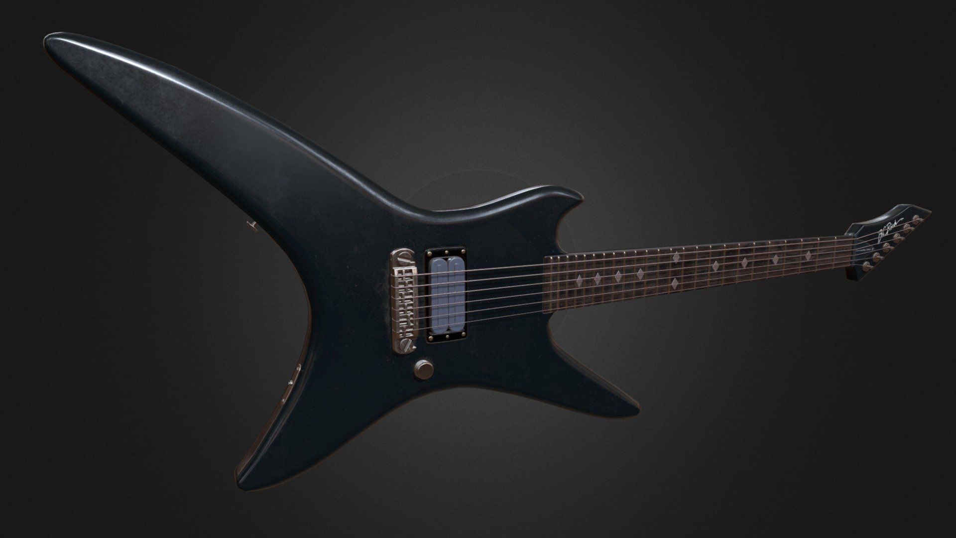 1920x1080 B.C. Rich Stealth (Chuck Schuldiner Tribute) Free 3D model by FJH [fcf74f7]