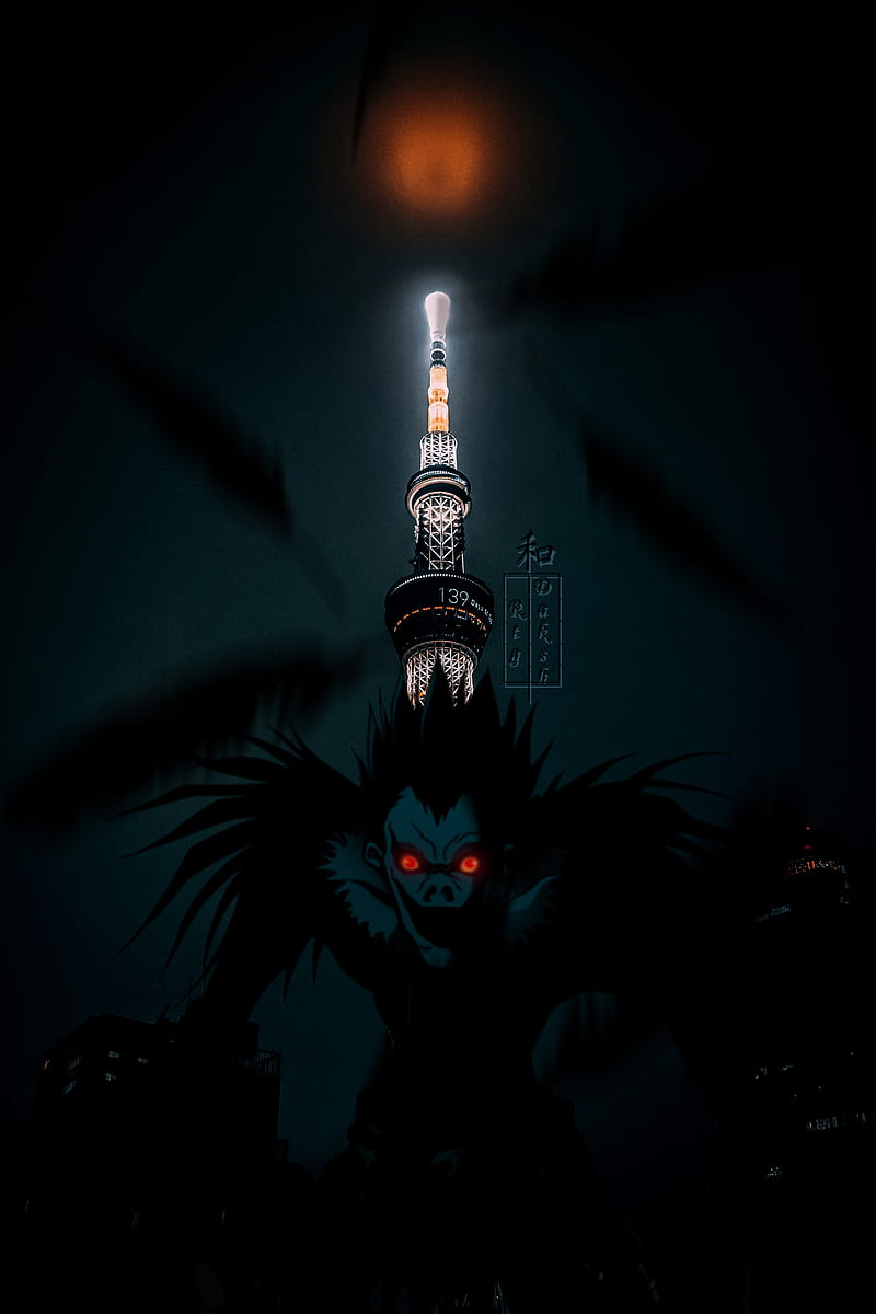800x1200 Ryuk, anime, crows, death note, halloween, light, light yagami, monster, night, HD phone wallpaper