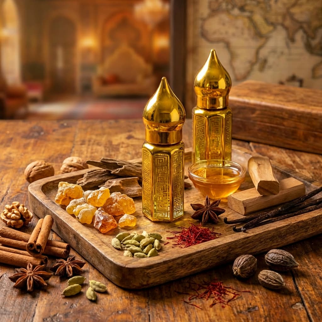 1024x1024 Gold Sultan Attar for Men. Royal Oud & Amber Fragrance from Kashmir