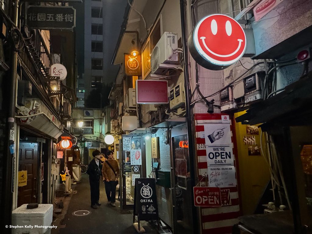 1024x768 Exploring Golden Gai, Shinjuku. Golden Gai means 'Golden Bl