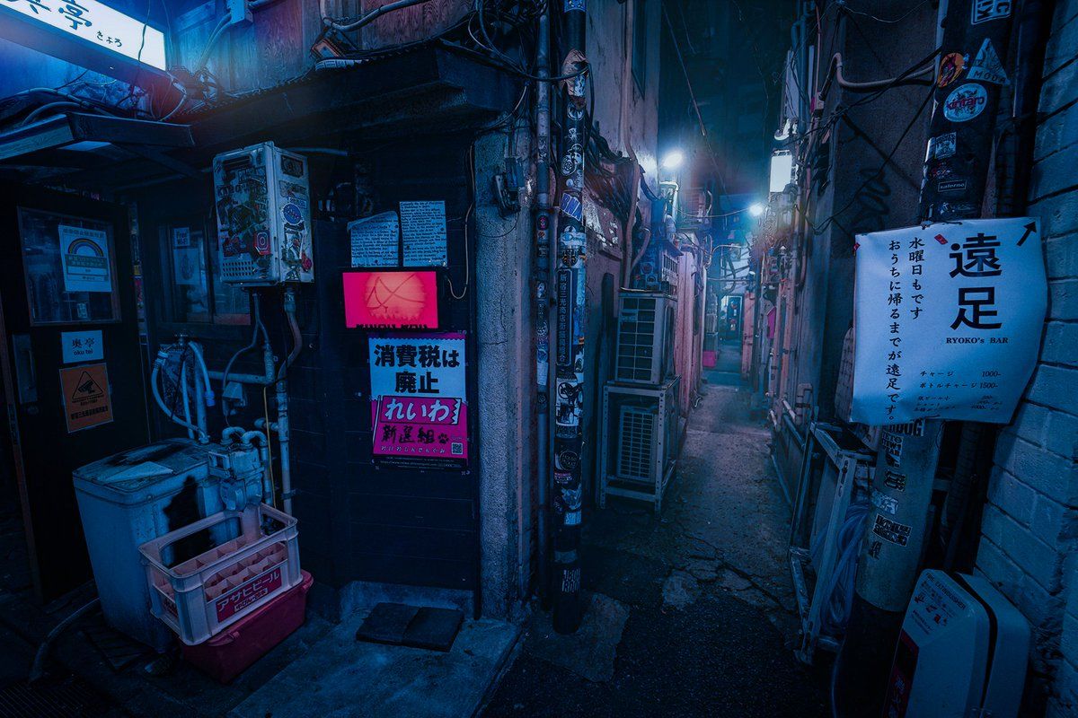 1200x800 Late night in Golden Gai // 新宿 #tokyo #Neon #anime