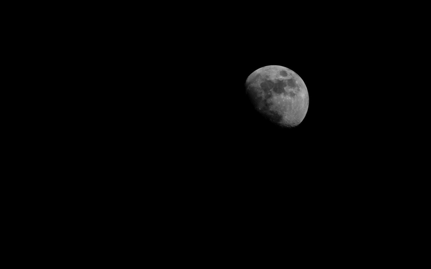 1440x900 Download wallpaper 1440x900 moon, black, dark, night widescreen 16:10 HD background