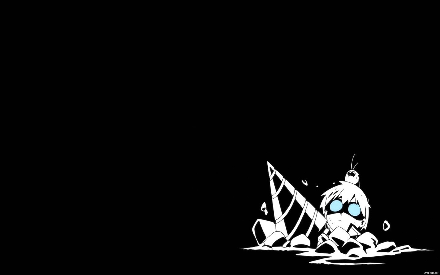 1440x900 Black background, anime Gurren Lagann Desktop wallpaper 1440x900