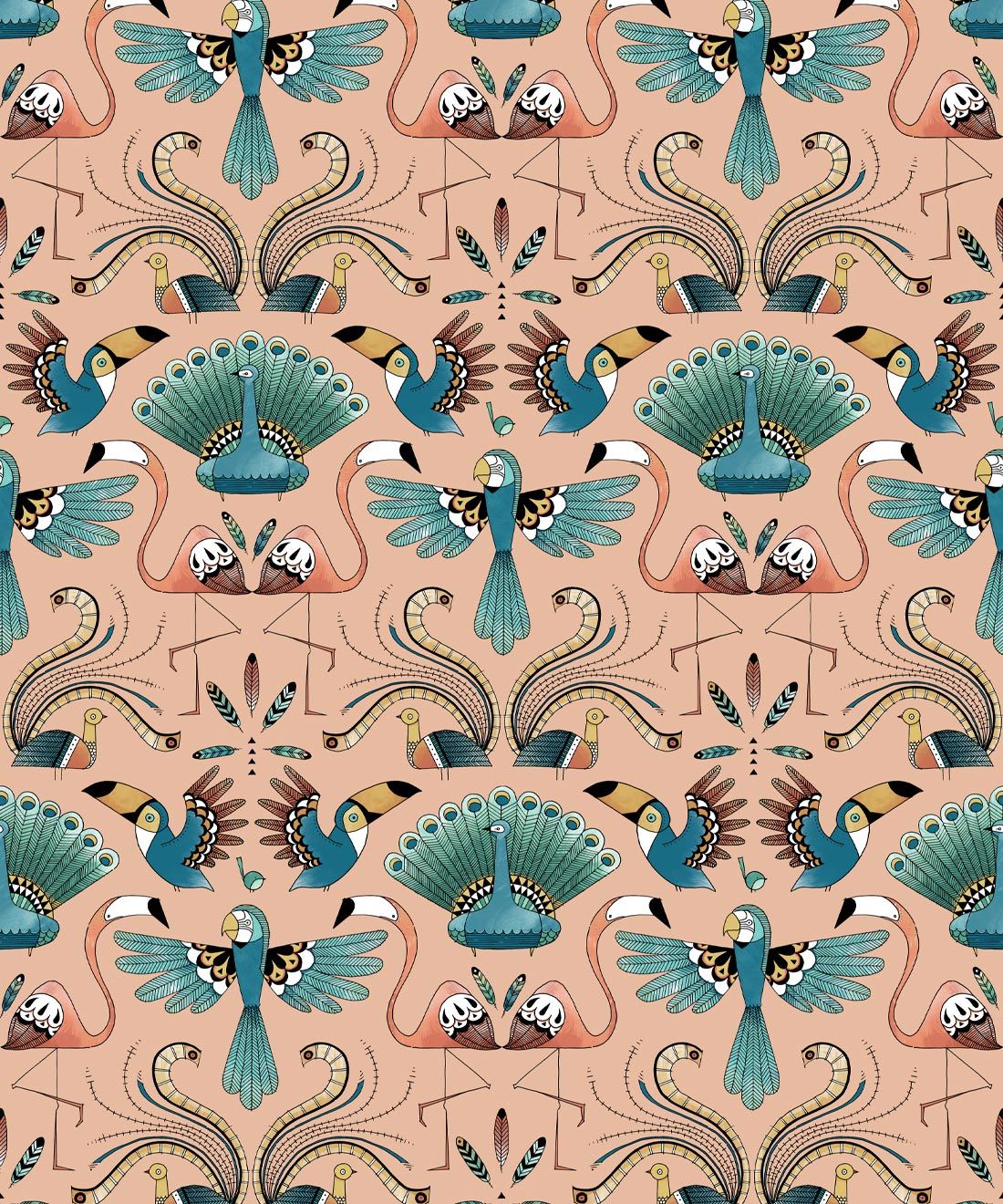 1100x1320 From Up Here Wallpaper • Toucans & Flamingos
