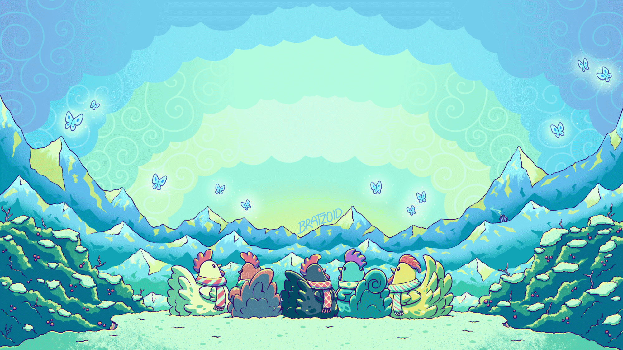2000x1125 I made seasonal Stardew Valley wallpaper that change throughout the day!