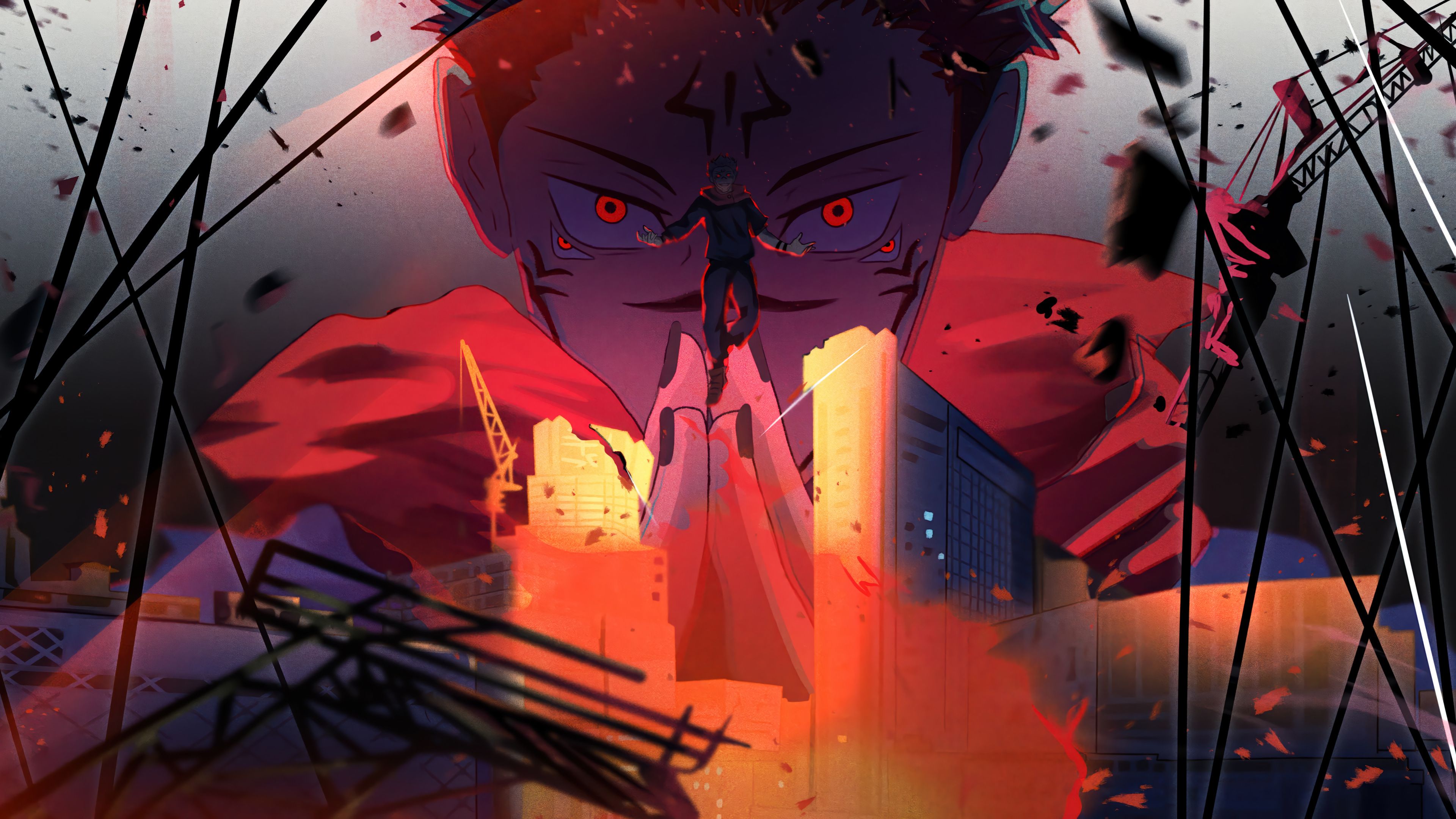 3840x2160 Yuji Sukuna Jujutsu Kaisen Wallpaper 4K HD PC k