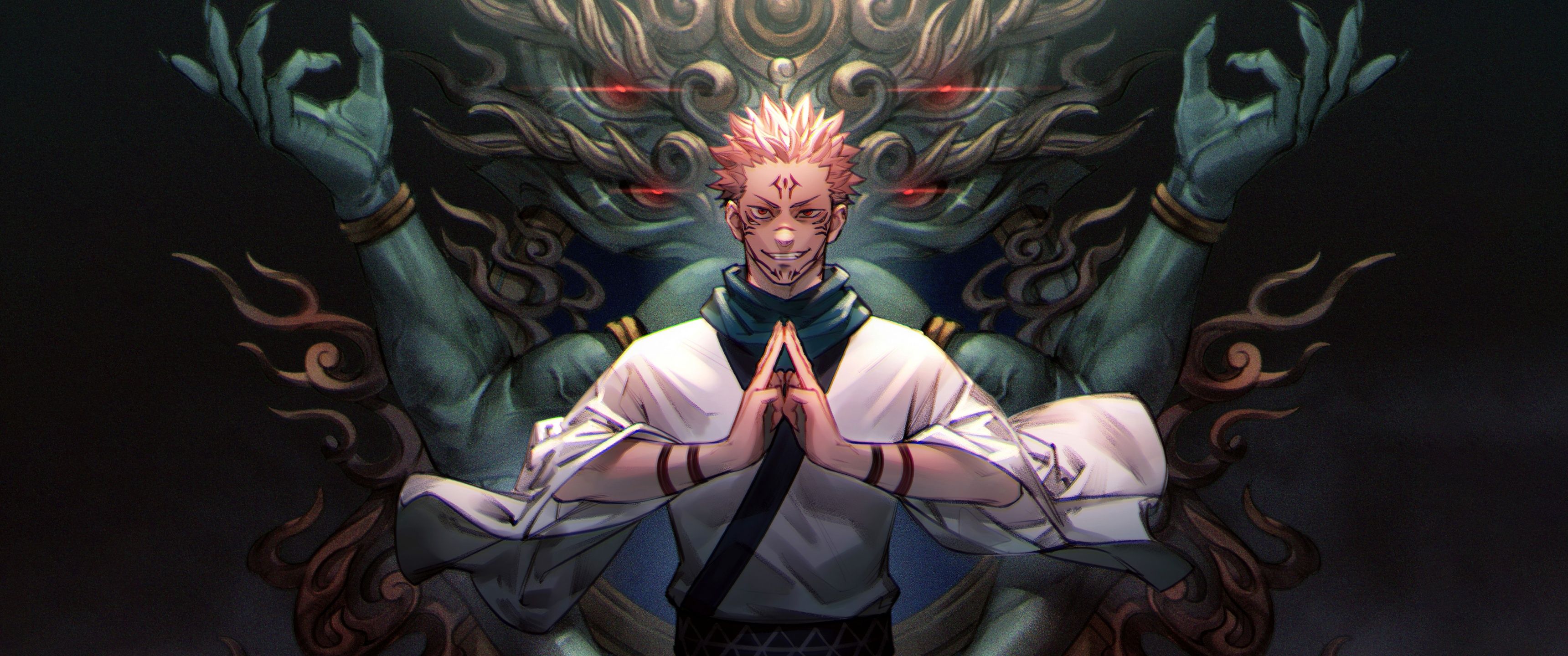 3440x1440 Sukuna Wallpaper 4K, 5K, Jujutsu Kaisen