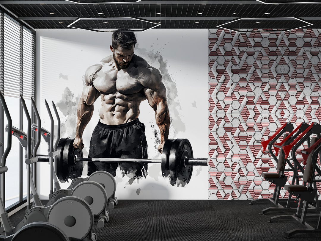1080x810 Gym Wallpaper, Inspirational Gym Wallpaper, Gym Wall Decal, Gym Wall Sticker, Gym Wall Decor Gym Wall Art Unique Gym Decor Coolest Gym Vn040